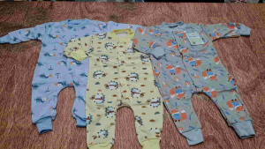 LITTLE OWL 3 pcs  Baju Kodok Bayi / Sleepsuit Size Newborn 0-3 Bulan Seri Boy / Girl / SNI