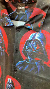 KEMEJA PRIA FULL PRINT/SPOON/MOTIF HITAM STARWARS