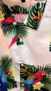 Kemeja Pria Full Print /Spoon /Motif Double Parrots