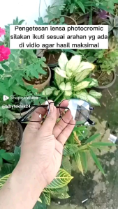 Kacamata Photochromic Anti Radiasi Bentuk Bulat Bahan Metal Gaya Korea Untuk Pria Dan Wanita Kacamata