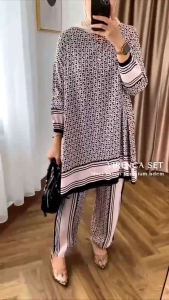 VIRENCA SET VIRAL SETELAN TUNIK MOTIF TERLARIS SET PAKAIAN WANITA MUSLIMAH KEKINIAN