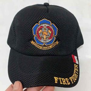 TOPI PEMADAM (FIRE FIGHTER) FUL BORDIR COSTUM