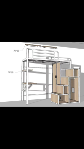 Helper room loft bed customize singapore/store room/utility/bomb shelter/maidroom