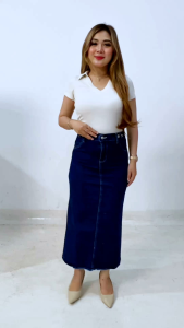 Theana Rok Jeans Rok Jeans Belah Belakang Rok Jeans Street