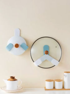 壁挂锅盖架1个Wall-Mounted Pot Lid Rack锅盖不要乱放了,用这个#锅盖架 可旋转可调节,还能当挂钩,大小锅盖都可放置,再也不用头疼锅盖无处放的问题了‼😆 #好物分享