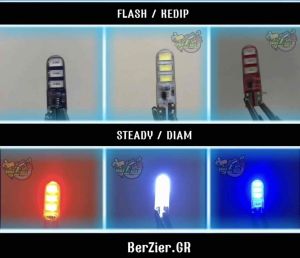 LAMPU LED SEN SENJA T10 JELLY 6 MATA FLASH / KEDIP & STEADY