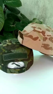 หมวกแก๊ปติดอาร์มได้ ตำรวจ ทหาร ระบายอากาศดี ผ้าโพลีเอสเตอร์ สีหลายๆ สำหรับการประกัน 100%