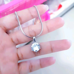 Kalung Titanium Mata Silver Anti Karat Xds07t