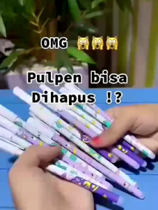 PULPEN BISA HAPUS ISI 12 TINTA HITAM NO BOX