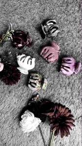 Jeday Rambut - jepitan rambut 1 lusin ( 12 pcs ) Model 5 claw clips motif Marble produk import