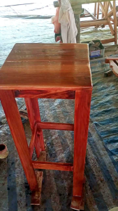 🔥เก้าอี้ไม้บาร์ไม้ทรงสูงายไม่ธรรมชาติเคลือบเงาแข็งแรงทนทานทำจากไม้เนื้อแข็งกฐินณรงค์อายุการใช้งานนานคุ้มค่า