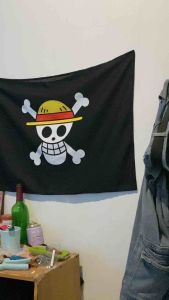 Bendera one piece l Mugiwara Revolusi Kaido White bird Buggy Shanks Kid DLL l Ukuran 90 x 60