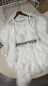 💥54-Sét Ren Bikini Đi Biển Thổ Cẩm QC 3 Món