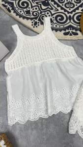 Áo Ren Thô Babydoll Ren Lỗ Mỏng Nhẹ Đẹp Mát