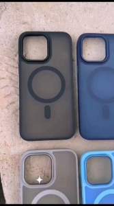 0558 VVV CASE GRID MAGSAFE GREY BLUE MATTE cover for hp IPHONE 11 11PO 11PROMAX 12 12PRO 12PROMAX 13 13PRO 13PROMAX 14 14PRO  14PROMAX 14PLUS 15PLUS 15 15PRO 15PROMAX casing tpu matte Hybrid shockproof military
