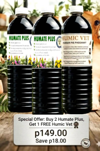 Humic Vet (2pcs) + Humate Plus (1pc) Organic Livestock & Plant Protection Bundle - Save ₱18