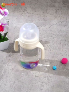 Sakumini Rainbow Botol Minum Sedotan Training Sippy Straw Cup Anak Anti Tumpah Gravity Ball