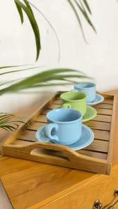 Nampan Kayu Jati / Baki Teh kopi / Tempat Saji kayu jati