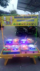 Paket usaha wahana Mainan kompor elektrik  dan masakan anak-anak