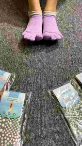 ITLOVE - Kaos Kaki Yoga Pilates Senam Ballet Gym Tawaf Haji Umroh Anti Slip 5 Jari Anti Licin