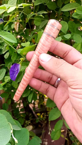 Pipa cangklong kayu stigi barek model lurus lingkar cincin