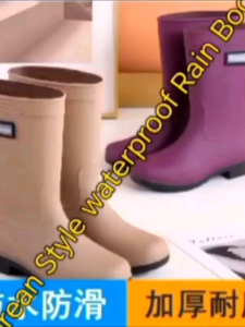Kasut sawah bendang perempuan tinggi 28/22cm/Kasut kebun/High quality soft comfortable ladies waterproof rain boots