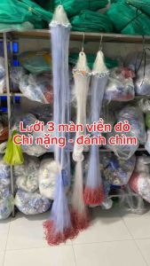 [Được Kiểm Hàng] Lưới 3 màng Thái lan viền đỏ đánh chìm Tay dài 45/50m Cao 2m-15m-12m. Lưới đánh cá