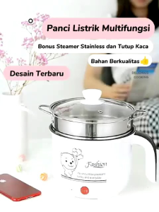 Panci Listrik Elektrik Cooker Stainless Steel Teflon Cooking Pot