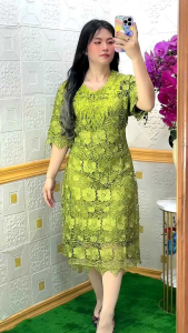 Dress Brokat PF 8311 /Dress Aurum/Dress terbaru