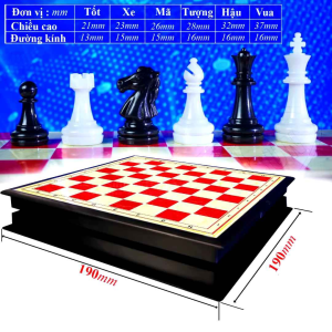 Bộ Cờ vua bằng nhựa cao cấp gấp gọn có gắn nam châm nhiều Size lựa chọn