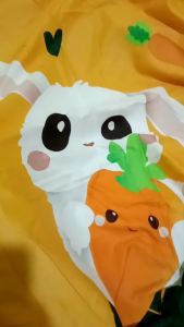 Sprei Motif Bunny Karakter Anak Bunga Set 2 Sarung Bantal 1 Sarung Guling Bahan Katun Halus Lembut Adem Tidak Pudar