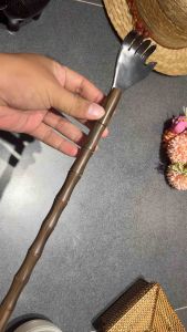 Solid Kamagong Handle & Carabao Horn Back Scratcher: A 46 cm Masterpiece