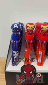 Pulpen Anak 10 Warna Avengers Pen Cetek Gel Captain America Ironman Batman Spiderman Karakter Lucu Kartun 0.5mm