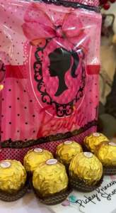 10Pcs Pink Ziplock Plastic Candy Bags for Party Favors Birthday Gift Bags Themed Design