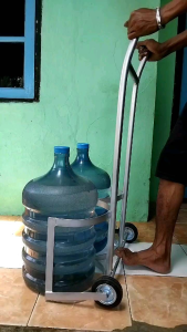 TANPA D ANGKAT TROLY 2GALON/GAS 3KG/TROLI PRAKTIS/RAK GALON DORONG BESI