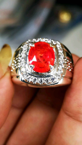 Cincin permata natural padpadrcha sapphire