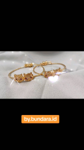 Bundara Acc-037 Gelang Anak 0-4 Tahun: Gelang HK Titanium Lapis Emas 18K