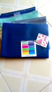 Túi đựng Tài liệu 12 ngăn khổ A4 tặng kèm sticker hình dán thẻ ghi chú mẫu mã đẹp chất lượng