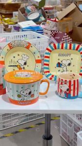 Chén Tô Dĩa Ly Đũa Bằng Sứ Cao Cấp in Hoạt Hình Snoopy Siêu Dễ Thương - Đồ Sứ Hình Snoopy Kèm Hộp Màu[chính hãng Disney]