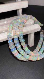 (Actual Item) Natural Premium Rainbow Opal S925 Bracelet 4.5MM 天然优质彩虹欧泊（蛋白石）S925手链手串4.5MM - Fast Shipping (G123)