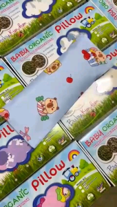 Baby Organic Bean Pillow - Bean Sprout Husk Pillow / Buckwheat Hull Pillow