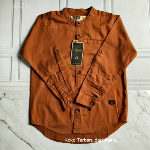 Kemeja  Koko Kemko Anak Terbaru Kancing full Lengan Pendek by Agera junior