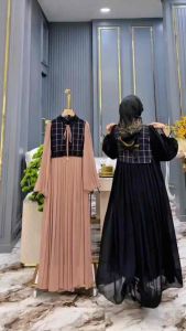 *BISA COD!! SHR ORY* READY MIDI DRESS DORA KATUN CERUTY ROMPI OVERSIZE BY SHR ORY HIGH QUALITY