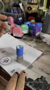 HF ROUND 1.7 cm  CUSTOMIZED  STAMP