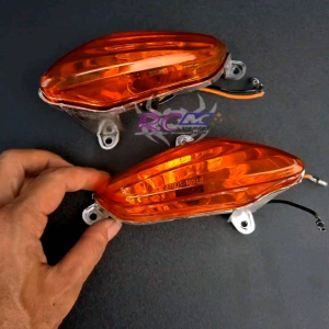 Lampu sen depan Satria 2 tak Hiu sein reting komplit