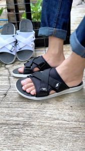 Silom Sandal Pria Slop Casual Kekinian Sendal Cowok Slide Basic Fashion Terbaru Elanor - L 03