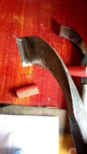 มีดกรีดยาง สแตนเลส มีดตี ทรงงูเห่า ร่อง70° ยังไม่ลับคม