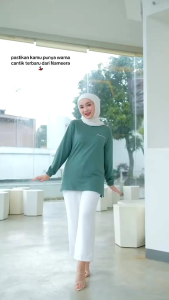 Nameera Original kaos wanita premium motif Logo | lengan panjang | combed 20s | VaraWare