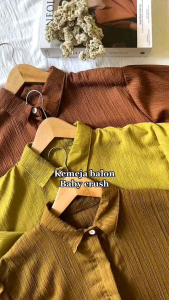 Kemeja Balon Baby Crush Atasan Blouse Wanita Terbaru Lengan Balon