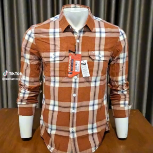 Kemeja Pria Cardinal Jeans Slimfit Orange